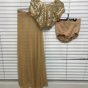Kelle Champaign/Golden Dance Costume, Size Adult Medium